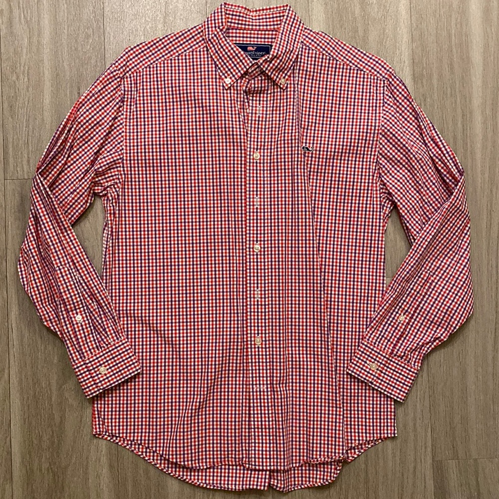 Plaid Vineyard Vines Whale Button Down Shirt